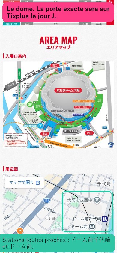 Plan du dôme : portes nord, est, sud, stations Dome-mae